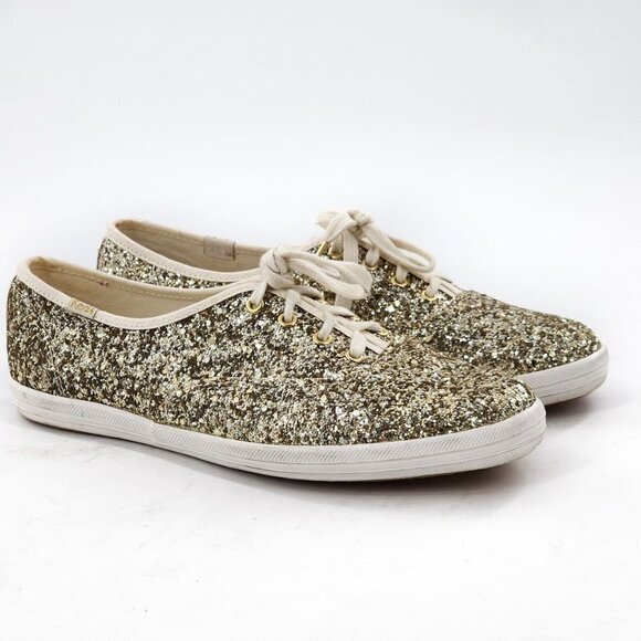 KEDS x KATE SPADE Keds for Kate Spade CH KS Platinum Gold Glitter WF57125 - Picture 4 of 13